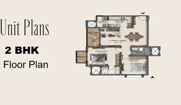 Featured Image of Auro Panorama 2 BHK Floor Plan