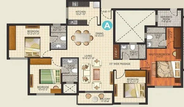 Featured Image of Auro Panorama 4 BHK Floor Plan